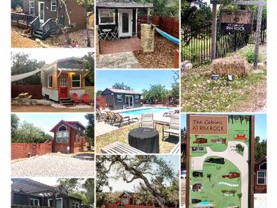 9 Cabins At Rim Rock on 3 acres with pool!