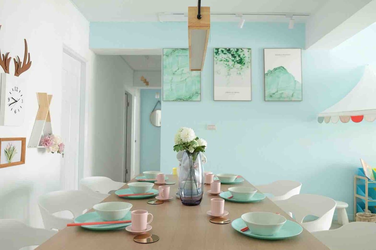 [大安區]超讚房東！北歐清新風~捷運4分鐘、台北101、臨江夜市、電梯、4房2衛浴、嬰兒床、遊戲區。 gallery image 4