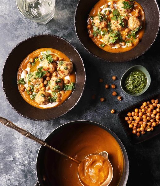 Photo of Chicken Meatballs in Pumpkin Soup