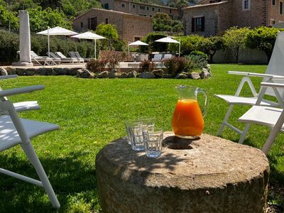 Renovated farmhouse with large saltwater pool