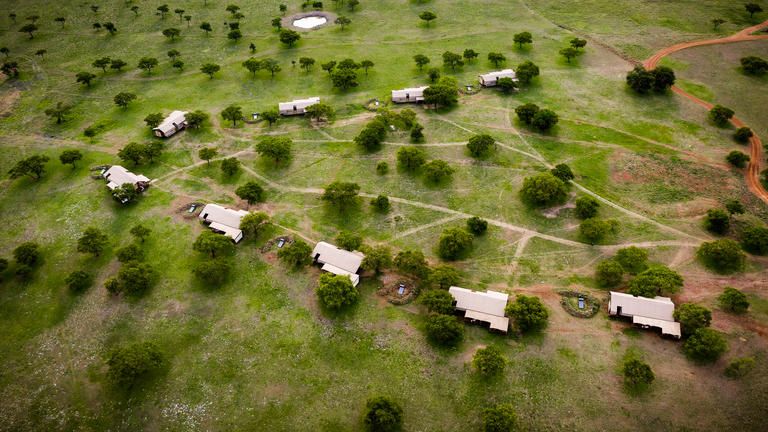 Singita Sabora Tented Camp - Aerial View