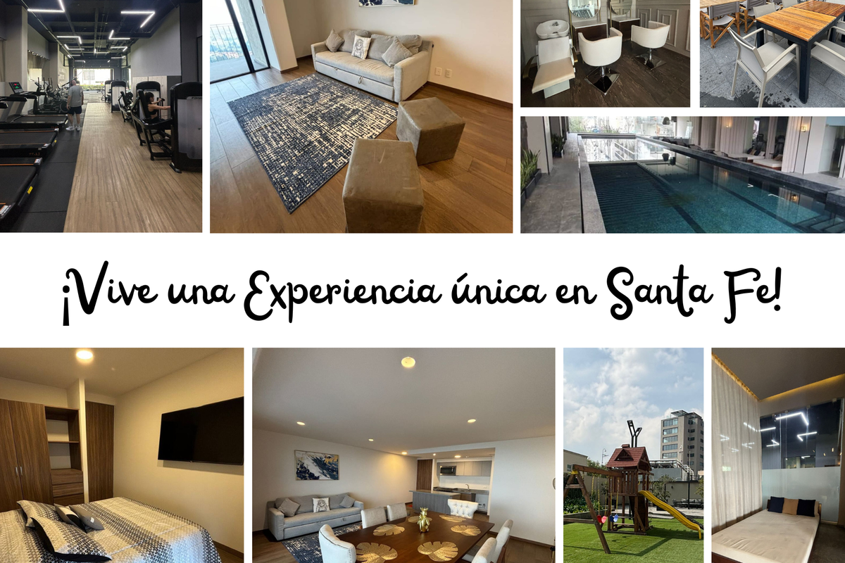Santa Fe Torre We “3 habitaciones” Alberca, Gym