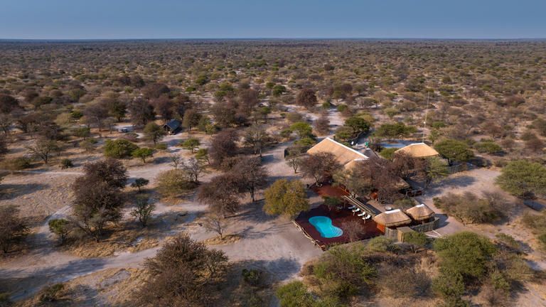 Aerial view of the main lodge