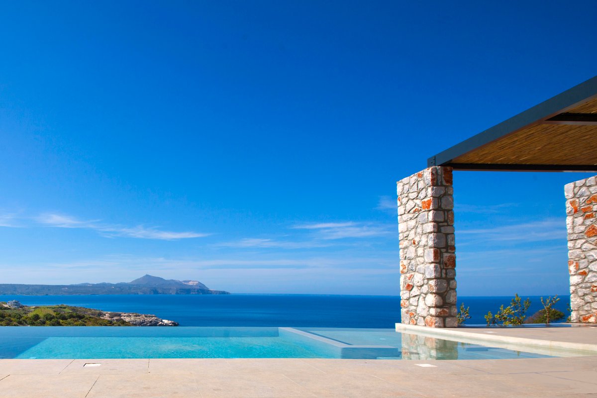 Villa on a hill top with a secret beach