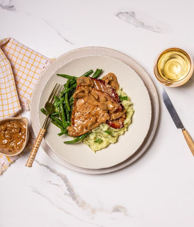 Photo of German Beef Schnitzel & Mushroom Sauce