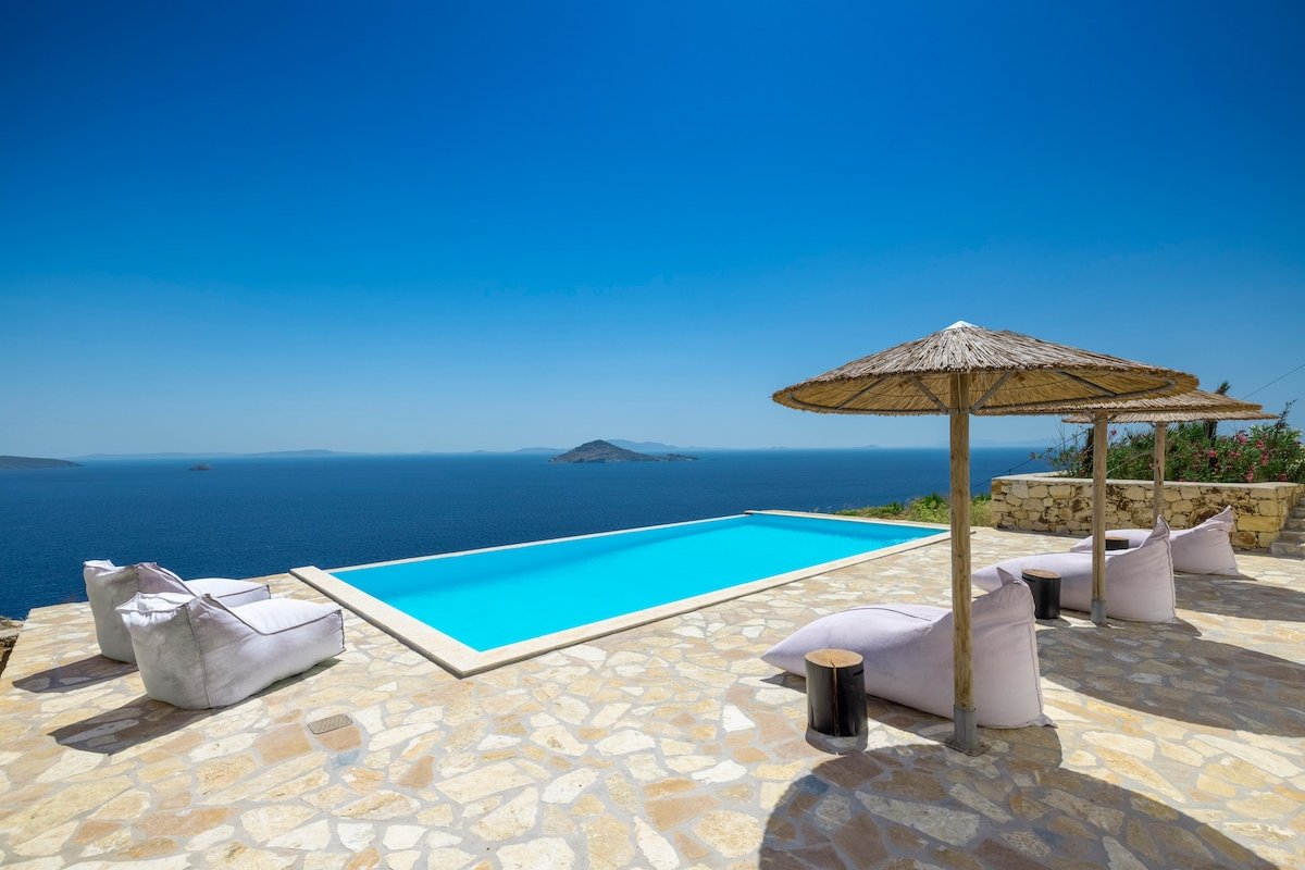 Slow Luxury Patmos Hideaway with panorama and pool gallery image 2