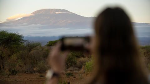 Tawi Lodge view of Mount Kilimanjaro - Tawi Lodge view of Mount Kilimanjaro from cottage.