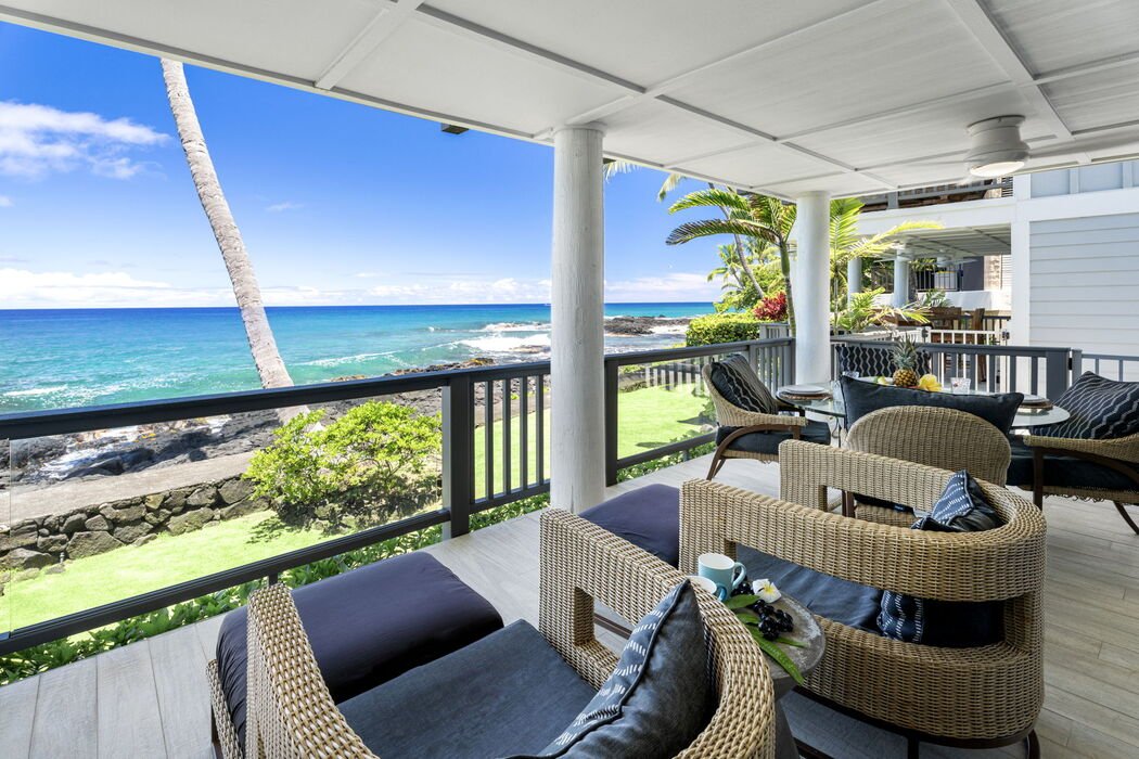 Oceanfront Kona Villa + Sauna & Epic Views