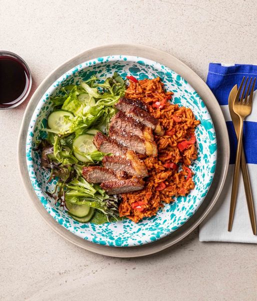 Photo of Fiery Jollof-style Rice & Beef Sirloin