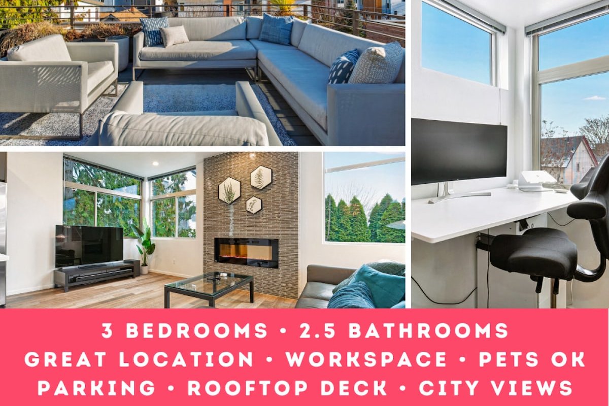 Luxe 3Bdr Home | Parking | Roof Oasis | City Views gallery image 4