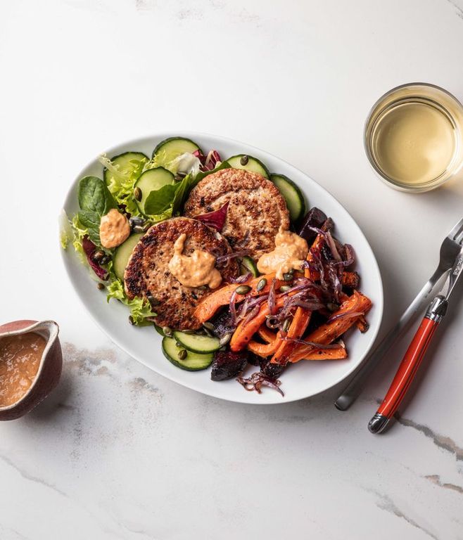 Photo of Mid-eastern Bunless Chicken Burger