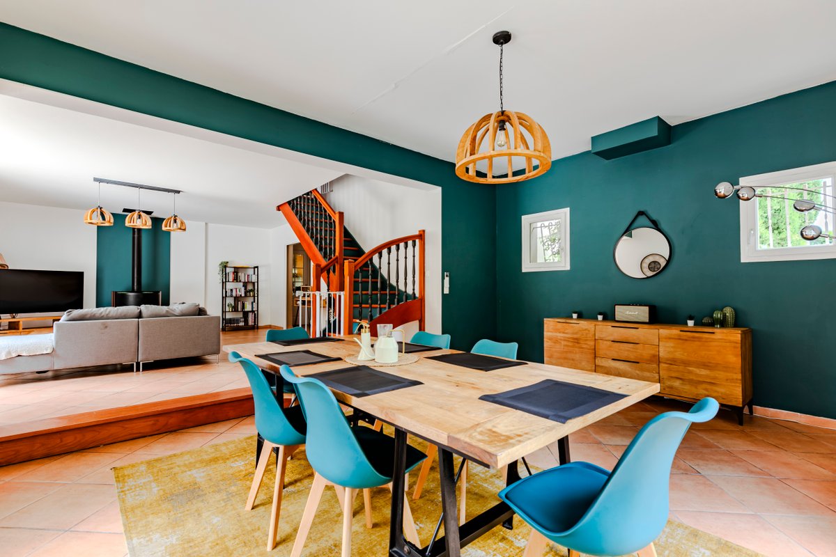 Villa170m², proche Bordeaux, chaleureuse, cheminée