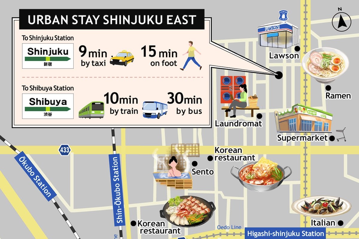 Shinjuku Area /10people ok /4min from sta/1R/R302 gallery image 5