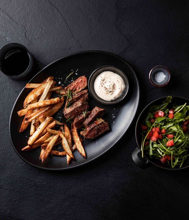 Photo of Ostrich Steak, Fries & Mayo