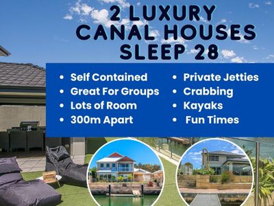 2 Luxury Canal Holiday Homes – Sleep 28