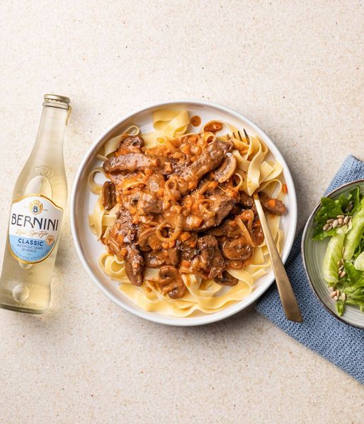 Photo of Bernini’s Creamy Beef Tagliatelle