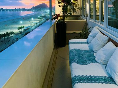 cobertura pé na areia réveillon Copacabana