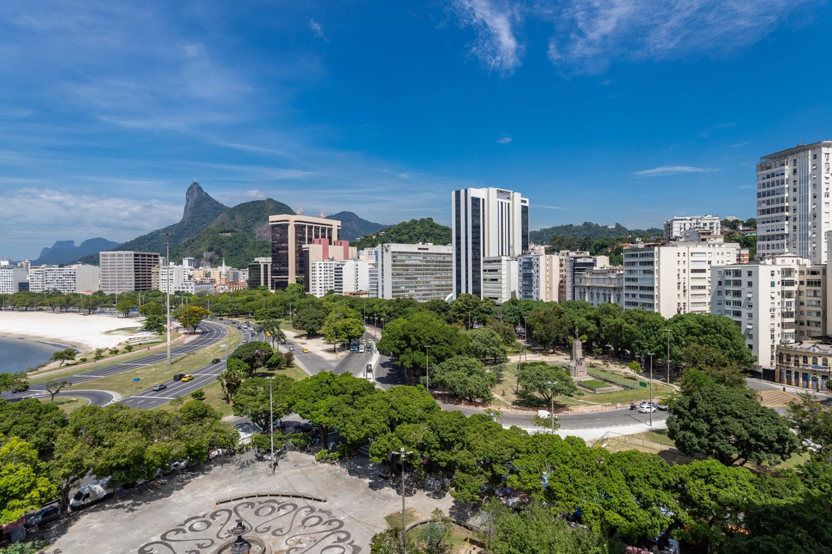 Refugio aconchegante com vista para o Cristo