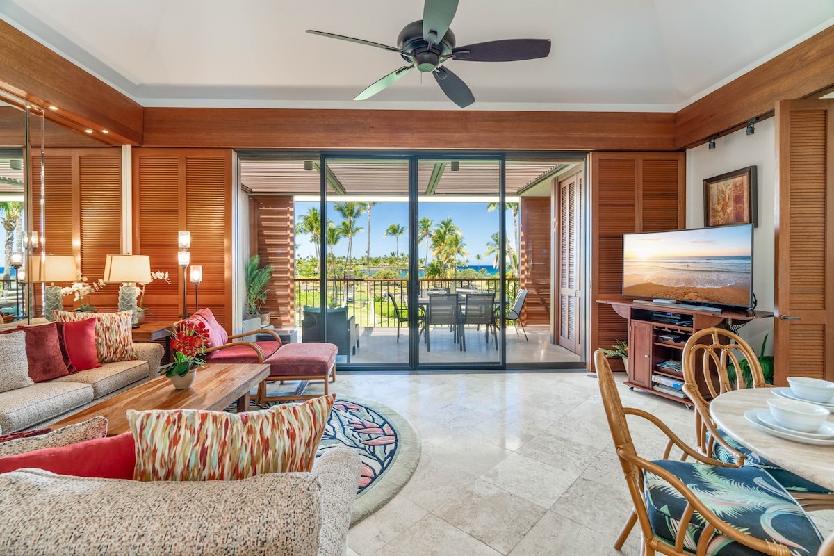 Oceanfront Mauna Lani 2 bdrm Condo, Steps to Beach gallery image 2