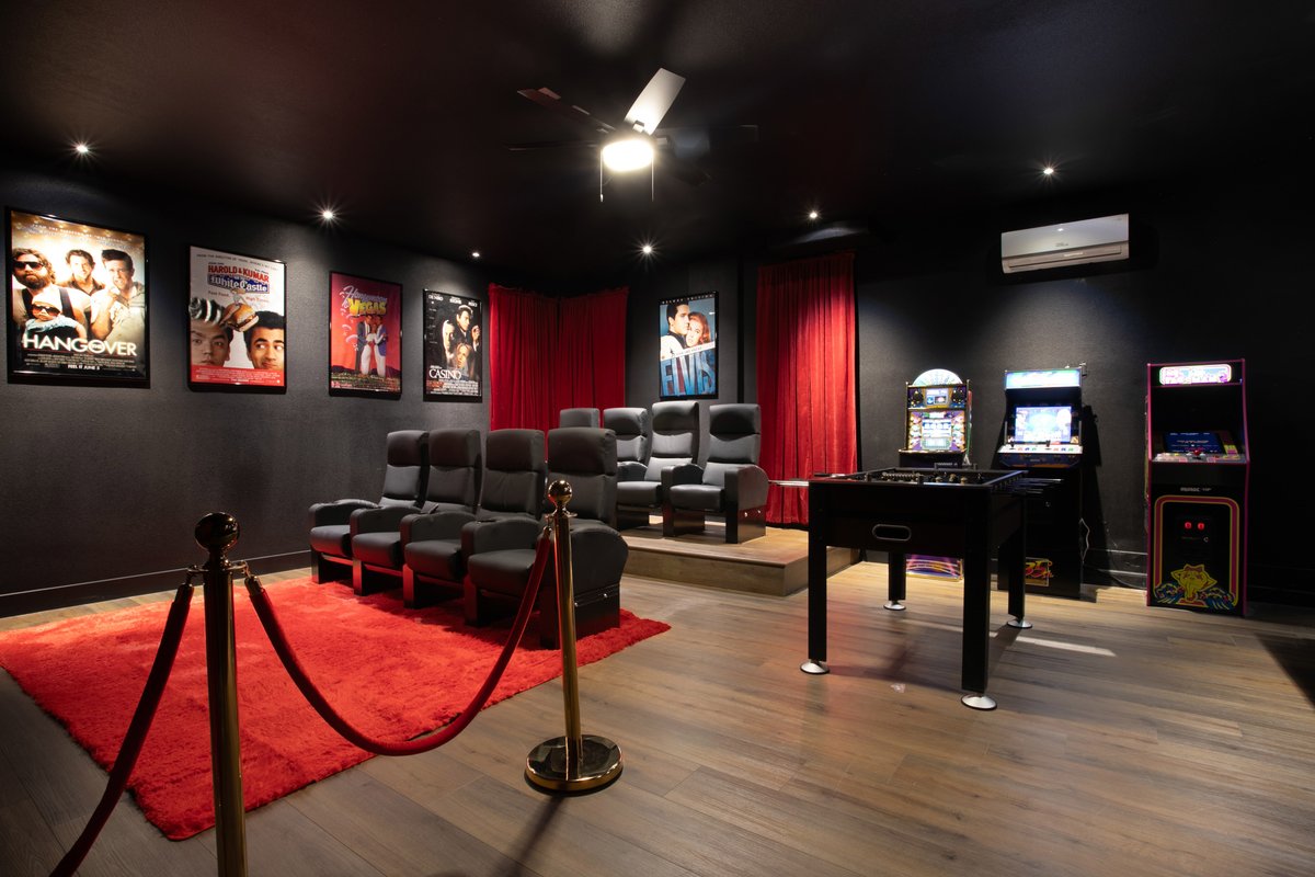 All-In-One 5BD Home w/ Pool, Arcades, Theater!