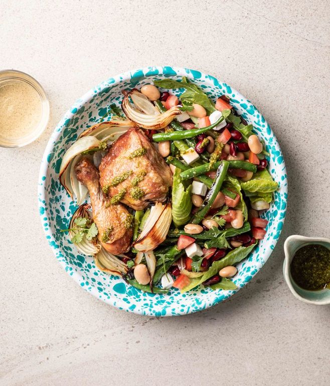 Photo of Three-Bean Salad & Chicken