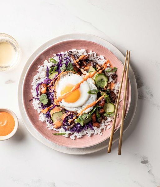 Photo of Vegetarian Korean Mushroom Bibimbap