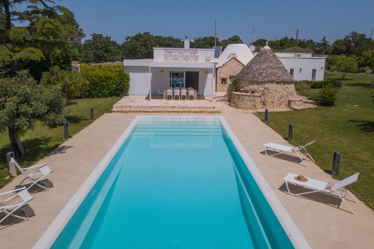 Design Trulli Sampaolo with private heated pool