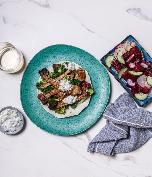 Photo of Beef Schnitzel & Mint Yoghurt Wrap