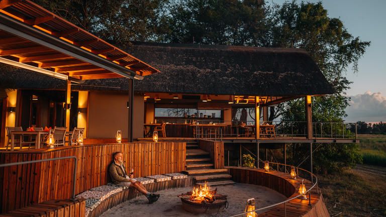 Wilderness Chitabe - Where better to relax at the end of a stimulating day than the firepit in camp.