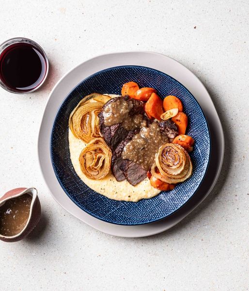 Photo of Hearty Lamb, Polenta & Onion Dinner