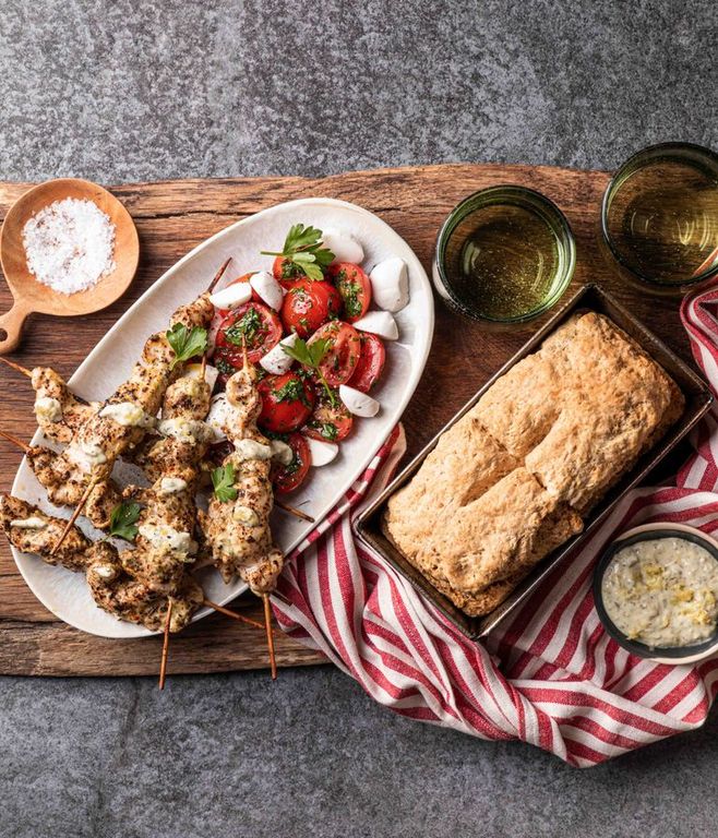 Photo of Chimichurri Chicken Kebabs & Soda Bread