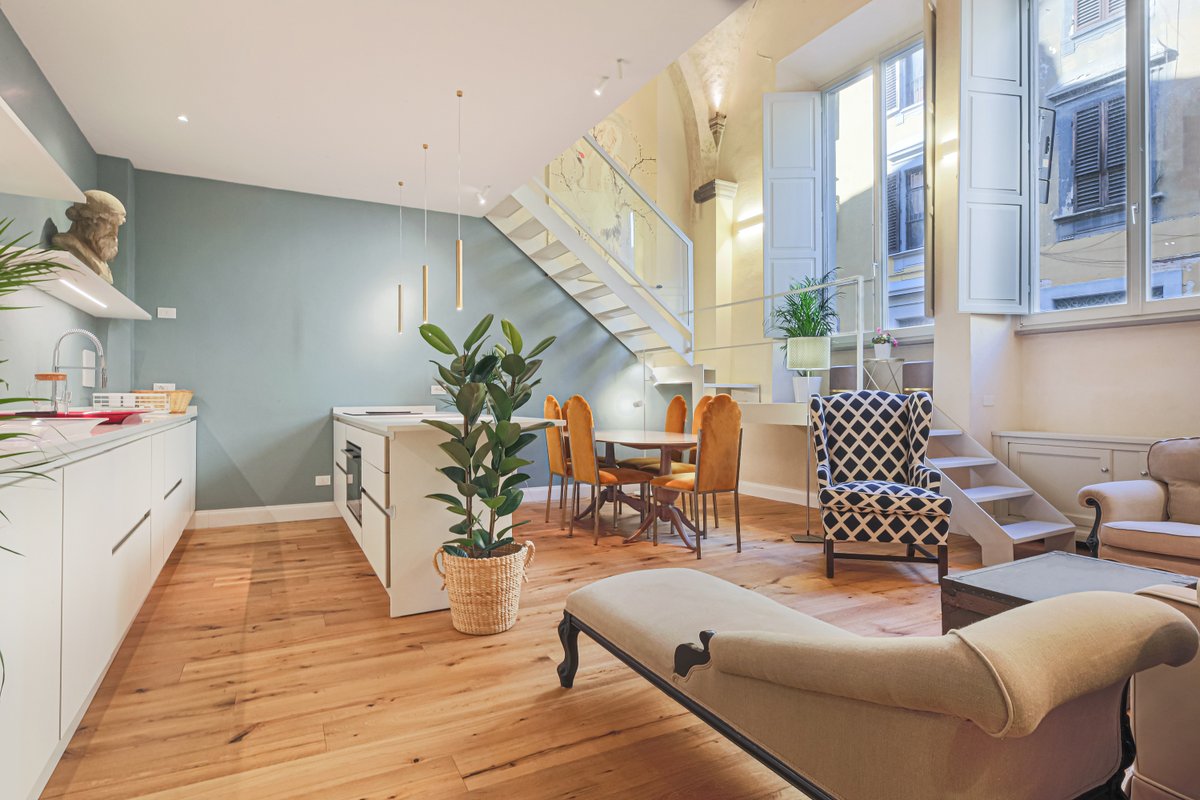 Newly renovated Abbey, center