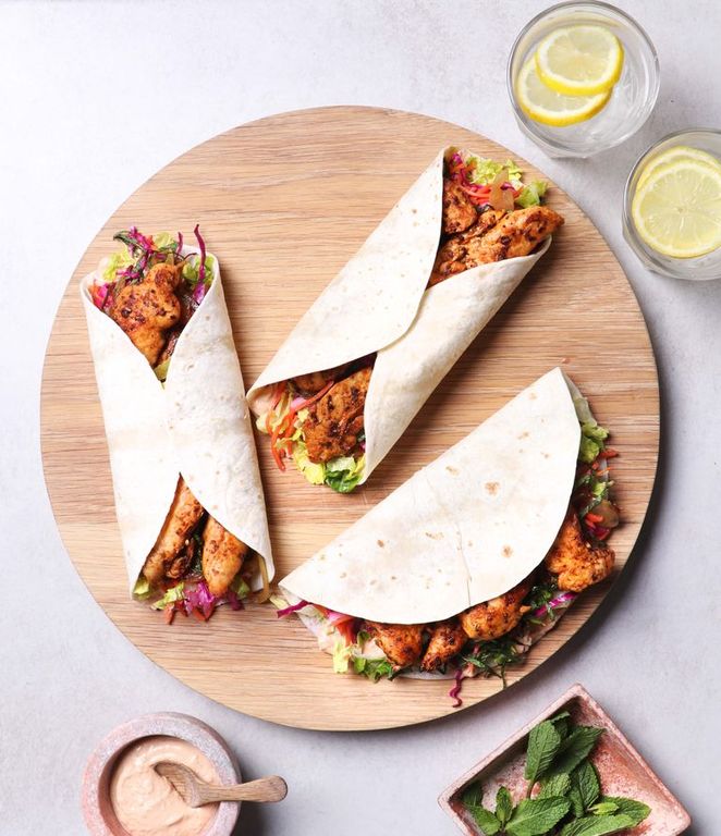 Photo of Cajun Chicken & Red Pesto Wraps