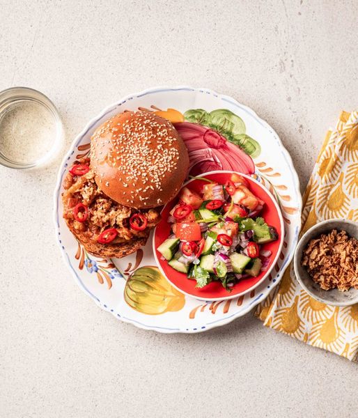 Photo of Vegetarian Pulled Aubergine Bun