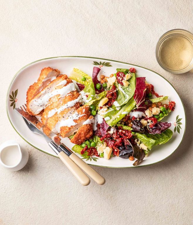 Photo of Crispy Italian Crumbed Chicken Salad
