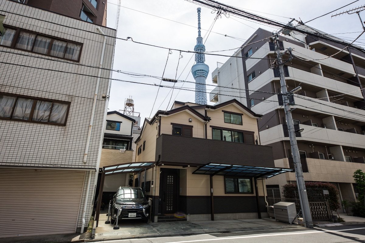 Atrium,8min Skytree & Sta. 4BR 96㎡ CarPark/JP yard gallery image 4