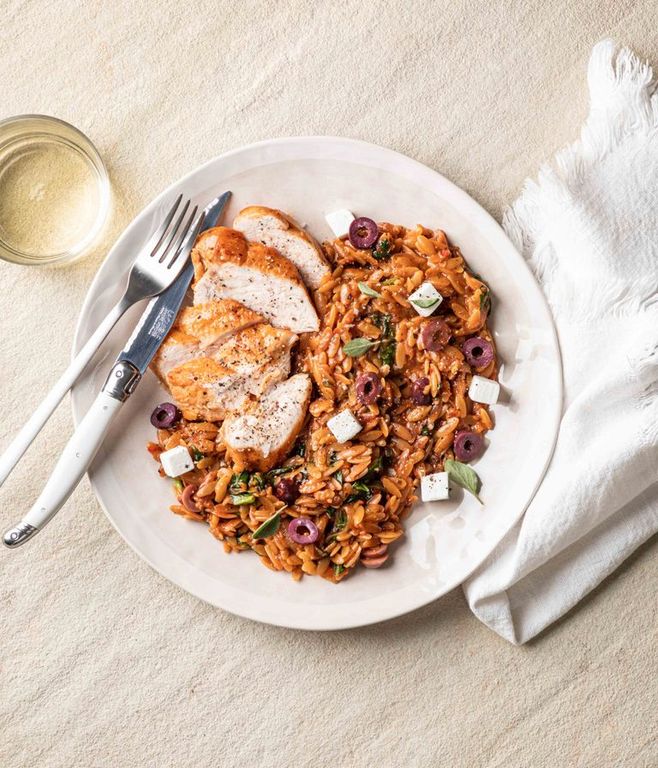 Photo of Red Pesto Chicken & Orzo