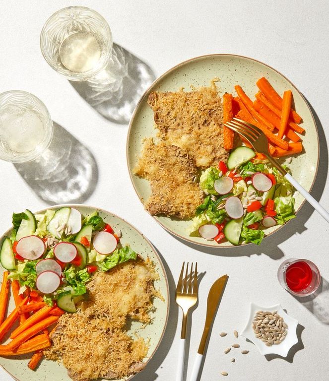 Photo of Almond & Halloumi Beef Schnitzel