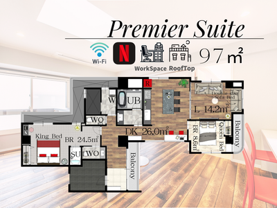 Luxury & Spacious 2bedroom 6mins to Shinjuku #401