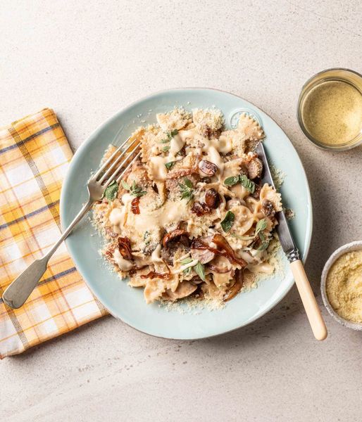 Photo of Three-cheese Bowtie Pork Pasta