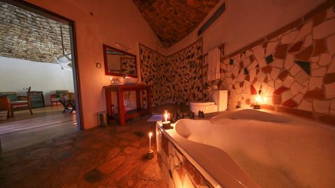 Honeymoon suite bathroom - Honeymoon Suite bath rooms - has jacuzzi bath tub plus shower