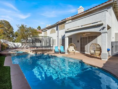 Luxe 5BR Home w/ Pool, BBQ, EV Charger Near Strip!