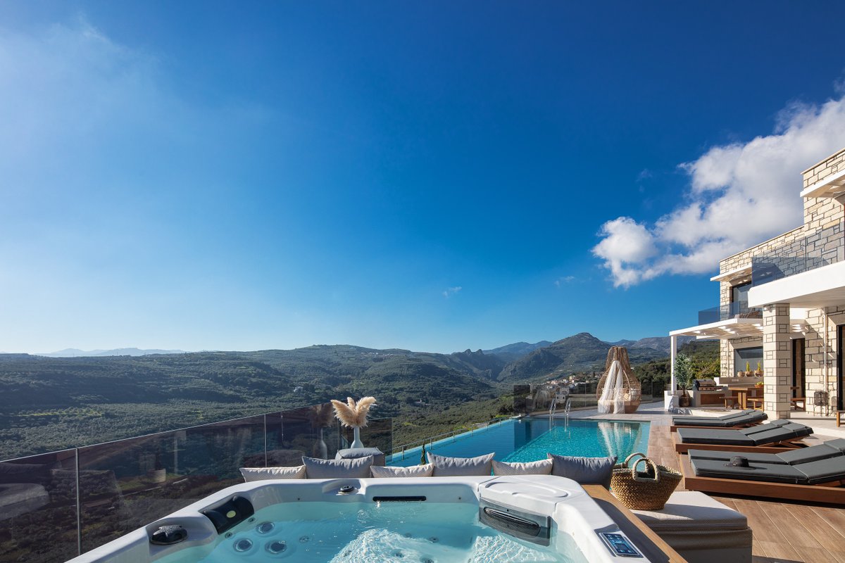Villa Argyrie, heated pool, sea view, Jacuzzi
