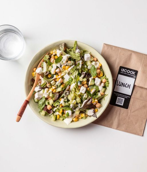 Photo of Creamy Corn, Chickpea & Feta Salad