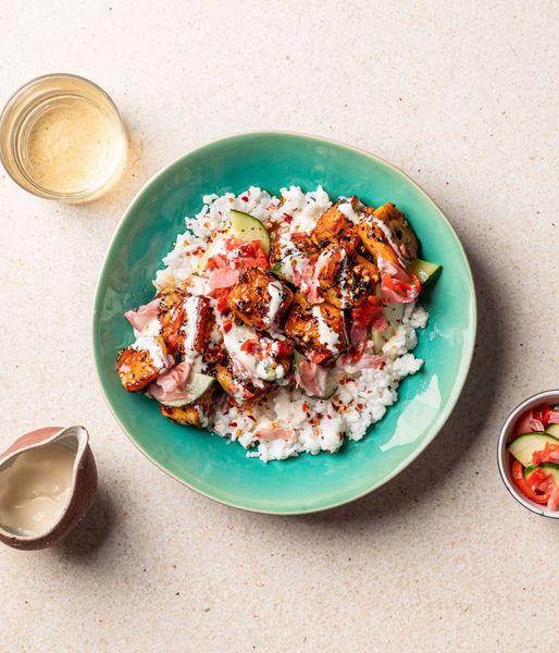 Photo of Sesame-Glazed Halloumi & Coconut Rice