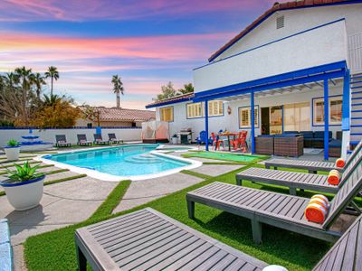 Mykonos-Style Vegas Villa | Heated Pool/Hot Tub