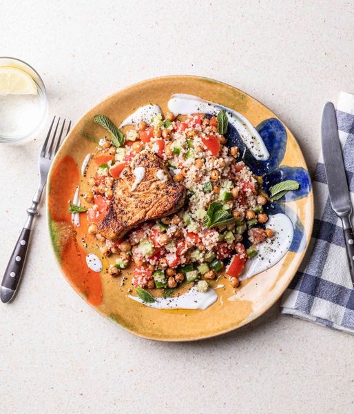 Photo of Swordfish & Greek Chickpea Salad