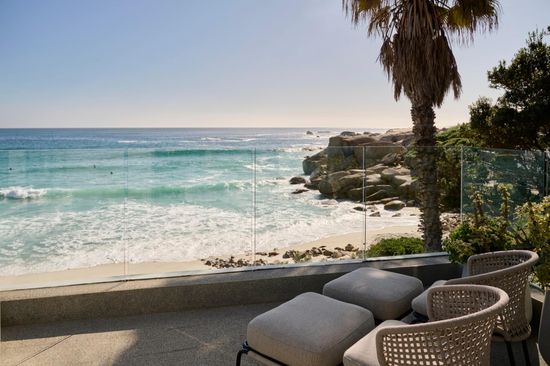 Cape Town Luxury Escapes Bedroom 1 Balcony View Of Glen Beach