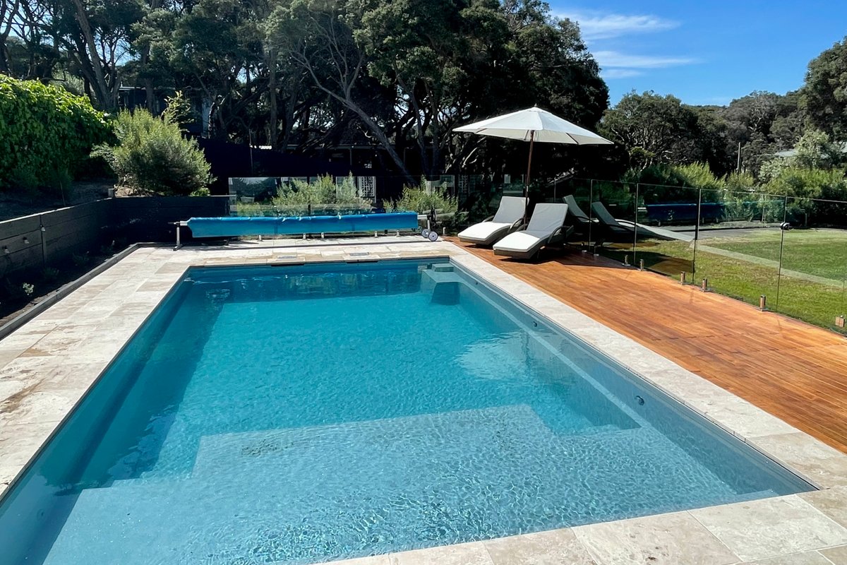 Coastal house with huge solar heated pool