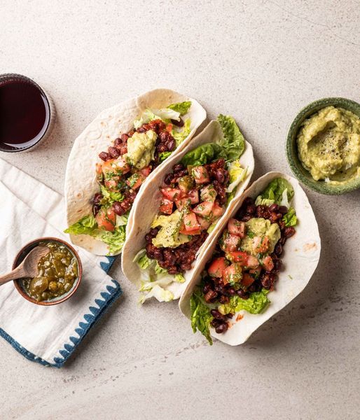 Photo of Black Bean Tacos & Guacamole